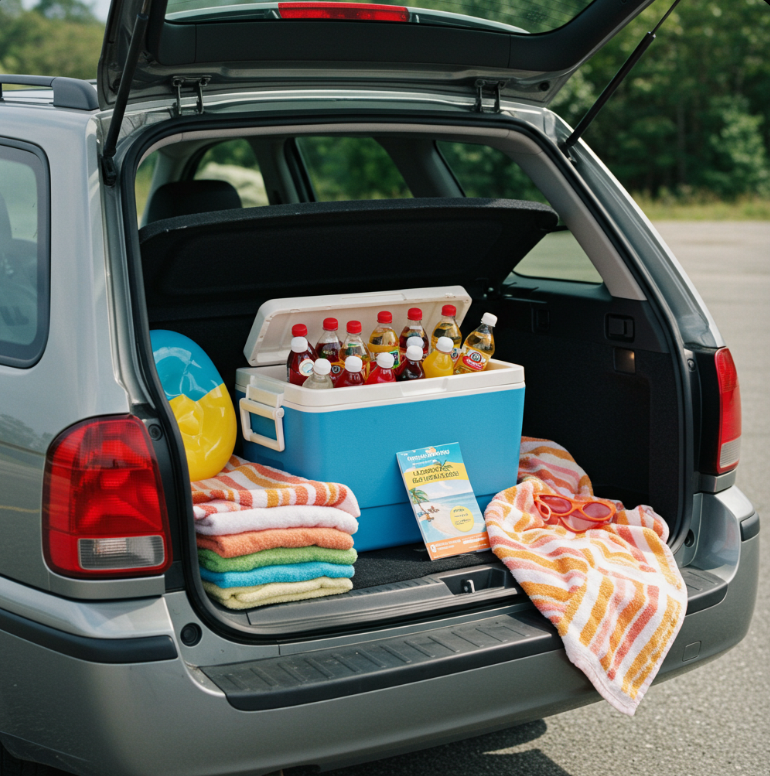 자동차 트렁크 외부 버튼 위치 확인