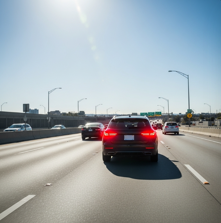 자동차 급제동 안전거리 계산법