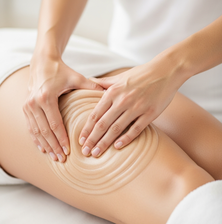 허벅지 셀룰라이트 4주만에 80% 사라지는 드라이 브러싱 방향