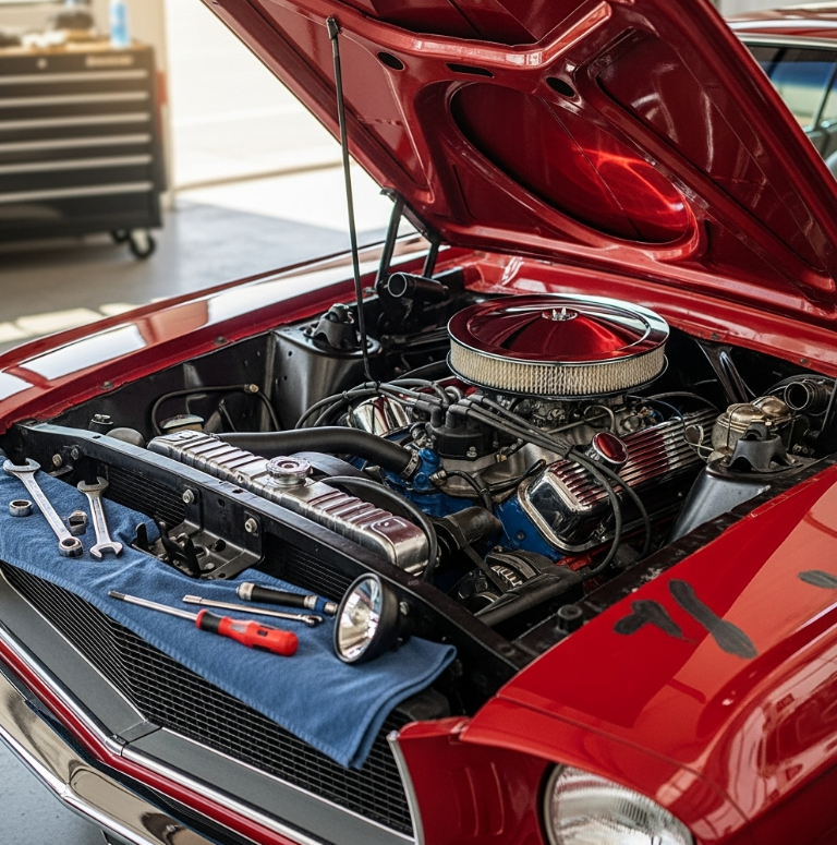 엔진룸에서 타는 냄새가 날 때 원인은?