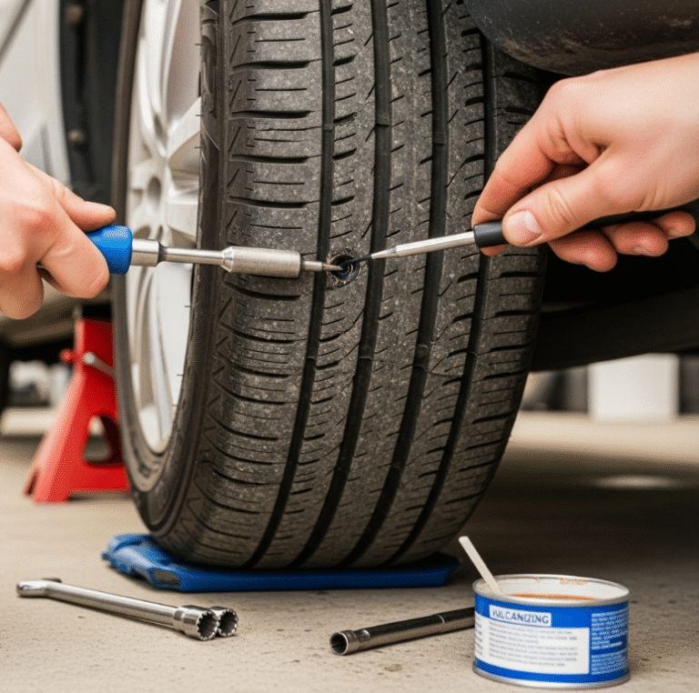 타이어 펑크 수리 후 계속 써도 될까?