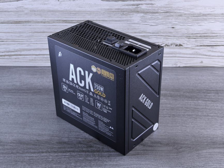 750W gold certified power supply unit for efficient computer performance.