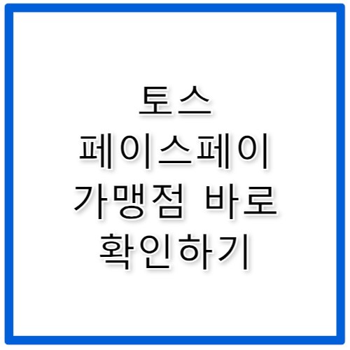 토스 페이스페이 등록 가맹점 및 한도 설정 체험기