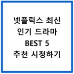 넷플릭스 최신 인기 드라마 BEST 5 추천 시청하기