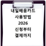 내일배움카드 사용방법 2026 신청부터 결제까지 손해 안 보는 법