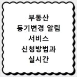 부동산 등기변경 알림 서비스 신청방법과 실시간 확인법