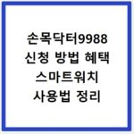 손목닥터9988 신청 방법 혜택 스마트워치 사용법 정리