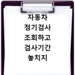 자동차 정기검사 조회하고 검사기간 놓치지 않는 방법