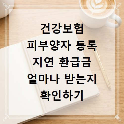 건강보험 피부양자 등록 지연 환급금 얼마나 받는지 확인하기