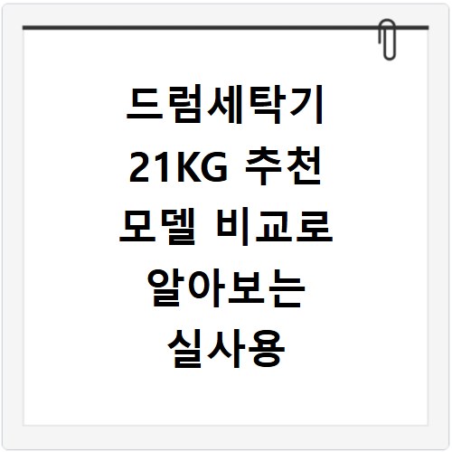 드럼세탁기 21KG 추천 모델 비교로 알아보는 실사용 후기
