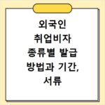 외국인 취업비자 종류별 발급 방법과 기간, 서류 총정리