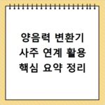 양음력 변환기 사주 연계 활용 핵심 요약 정리