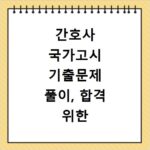 간호사 국가고시 기출문제 풀이, 합격 위한 전략과 핵심 포인트