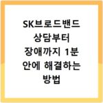 SK브로드밴드 상담부터 장애까지 1분 안에 해결하는 방법
