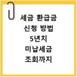 세금 환급금 신청 방법 5년치 미납세금 조회까지 한 번에 해결